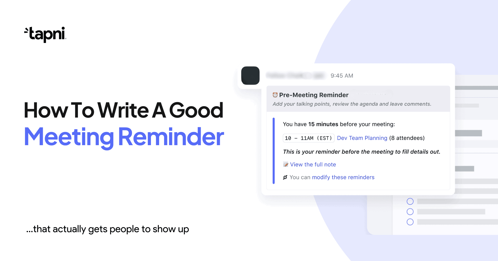 How To Write a Good Meeting Reminder